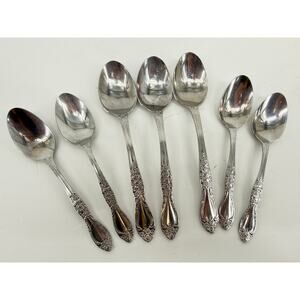 Vintage Northland Stainless Korea Ornate Spoons Lot 8 Replacement Flatware
